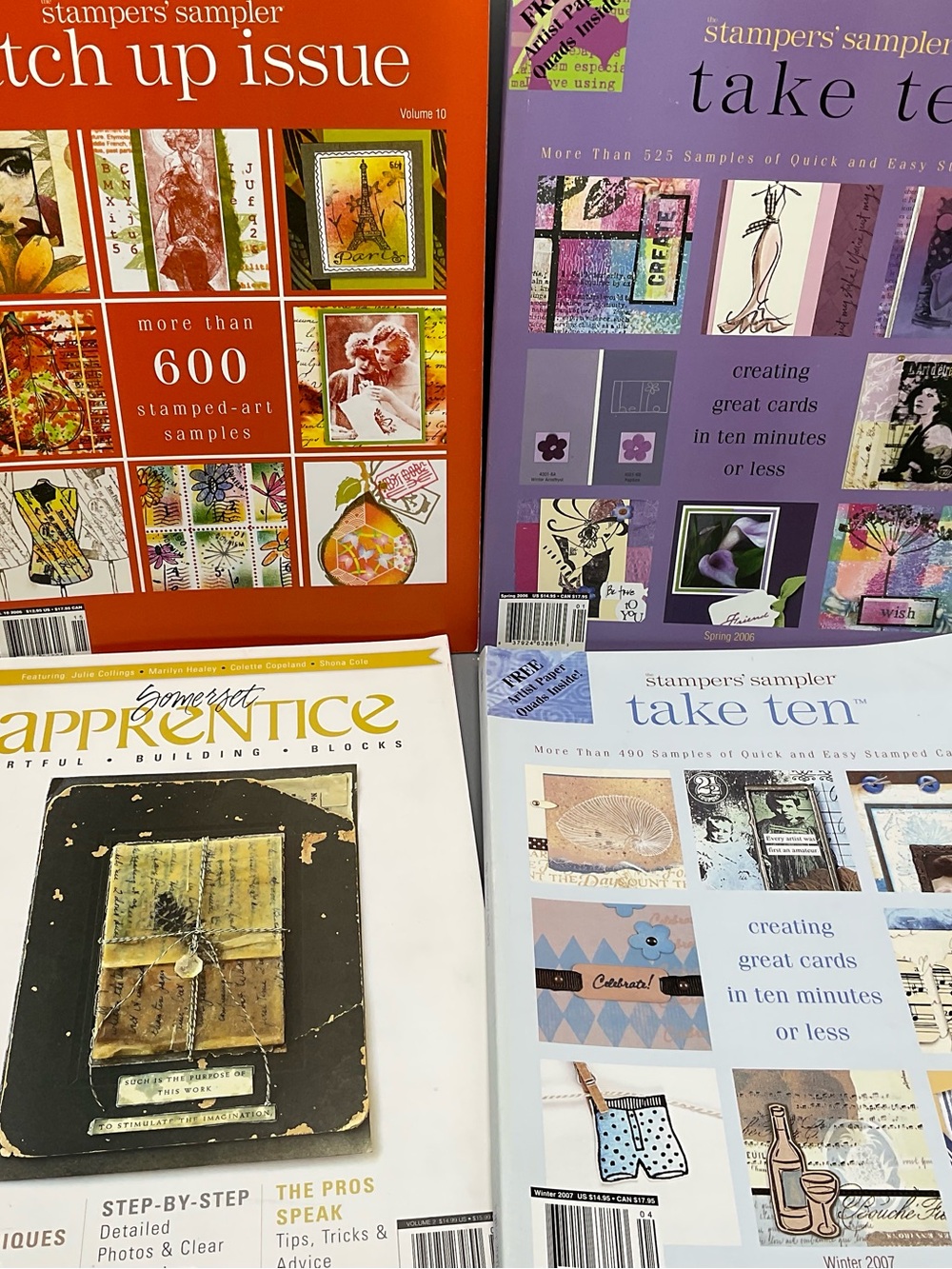 4 Illustrated Rubber Stamping Art Magazines Take Ten Somerset Apprentice